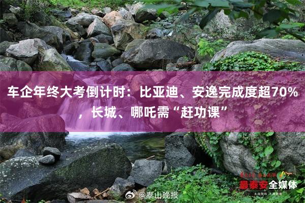 车企年终大考倒计时：比亚迪、安逸完成度超70%，长城、哪吒需“赶功课”