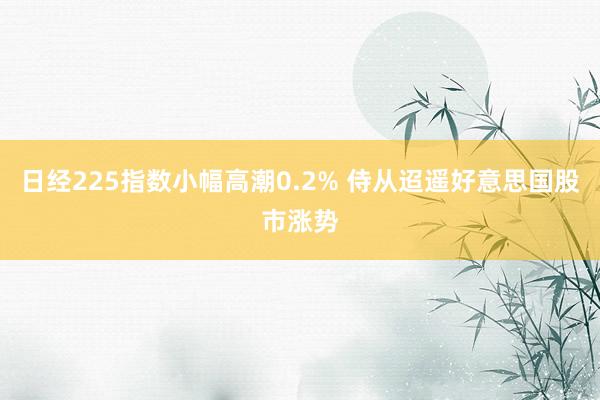 日经225指数小幅高潮0.2% 侍从迢遥好意思国股市涨势